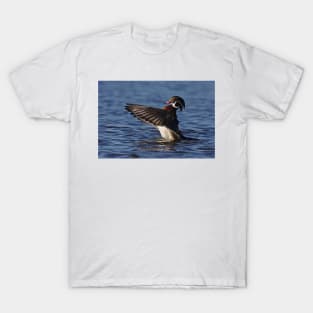 She went that away! - Wood Duck T-Shirt